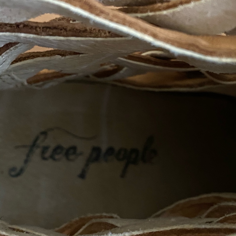 Free People Braided Woven Leather Ankle Boots - Picture 7 of 9